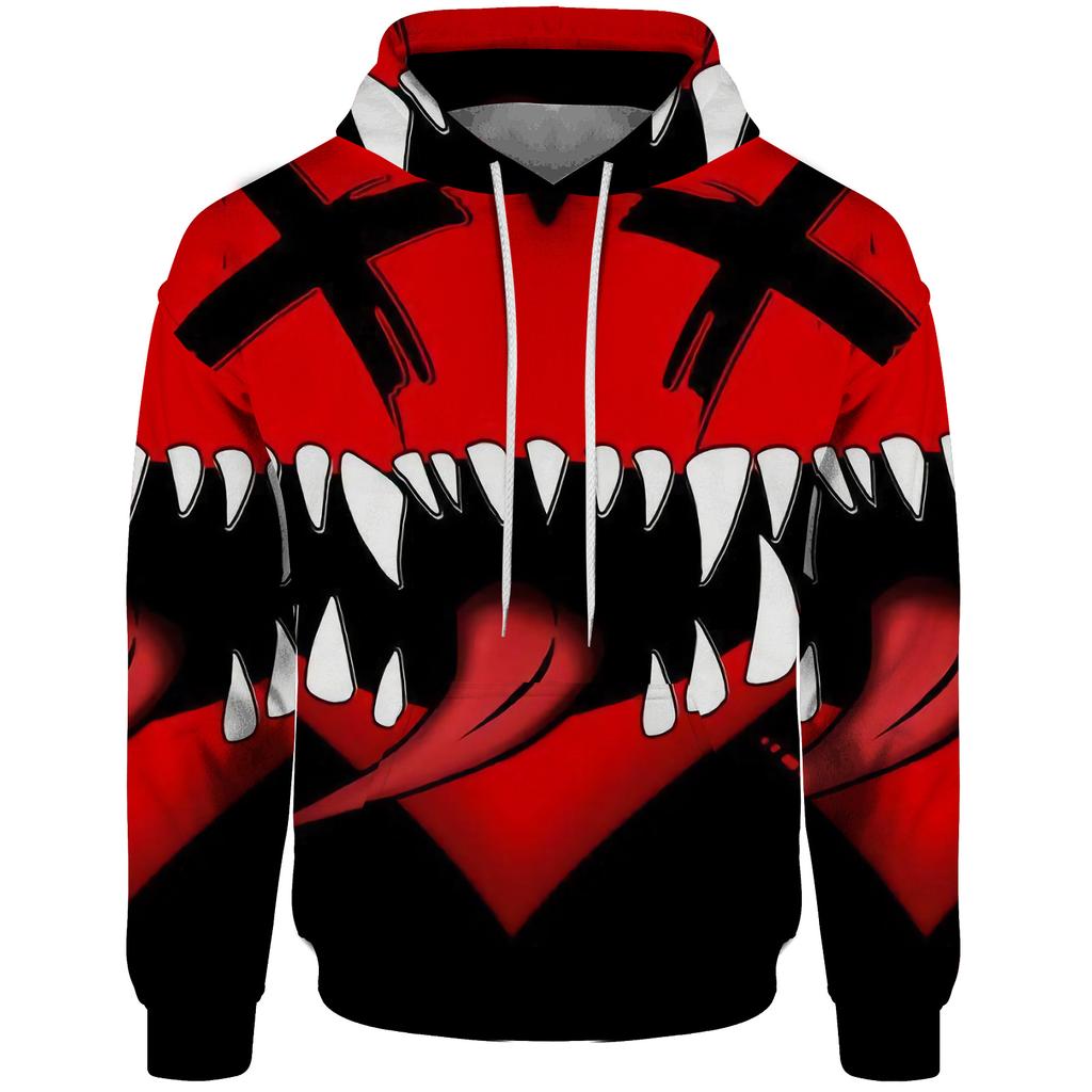 Herbst Herren Neue Mode Hoodie 3D Gedrucktes Comic-Muster Hip Hop Lässig Komfort Multifunktionales Herren Pullover Sweatshirt
