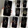 Sun Flowers Cat Snake Moon Phone Case For iPhone 16 15 14 13 12 11 17 Pro Max 15 16 Plus 12 Mini 16e 17 Air Funda Cover