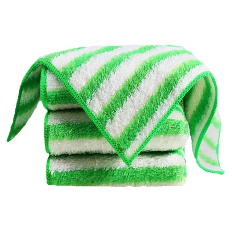 Bamboo Fiber Lint-Free Absorbent Dishcloth for Kitchen Cleaning