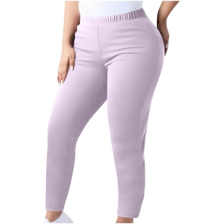Plus Size High Waisted Leggings for Women Elastic Waist Slimming Long Pants