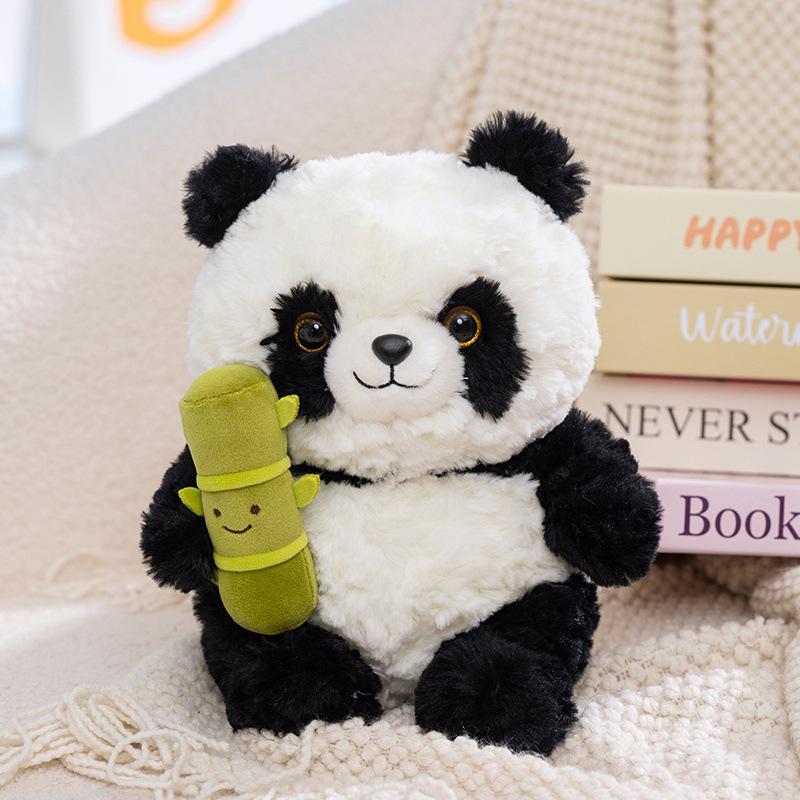 Funny Cartoon Panda Hua Hua Plush Doll with Bamboo Heart - Small Exquisite Gift