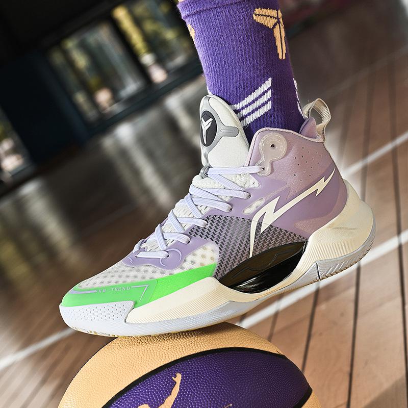 Kobe Basketball Shoes Men's and Women's Wade Mesh Breathable Shock Absorption Actual Combat High-top James Sneakers