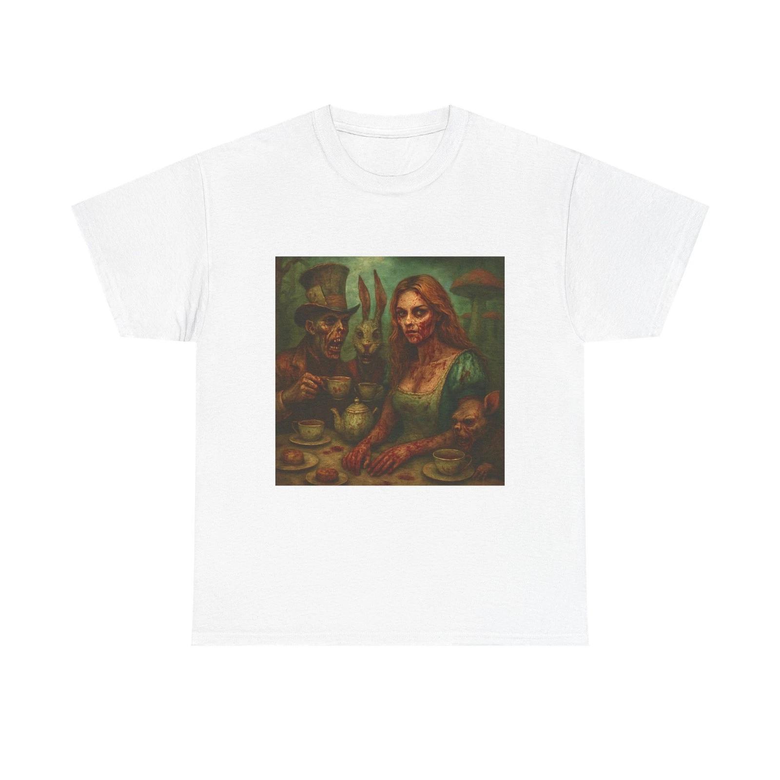 Gothic Art Zombie Alice In Wonderland Tee Vintage Style 4XL