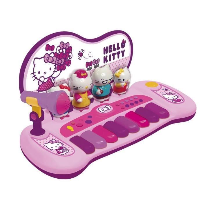 HELLO KITTY Klavír s 8 klávesami, 8 demo písněmi, 3 rytmy, 3 nástroji