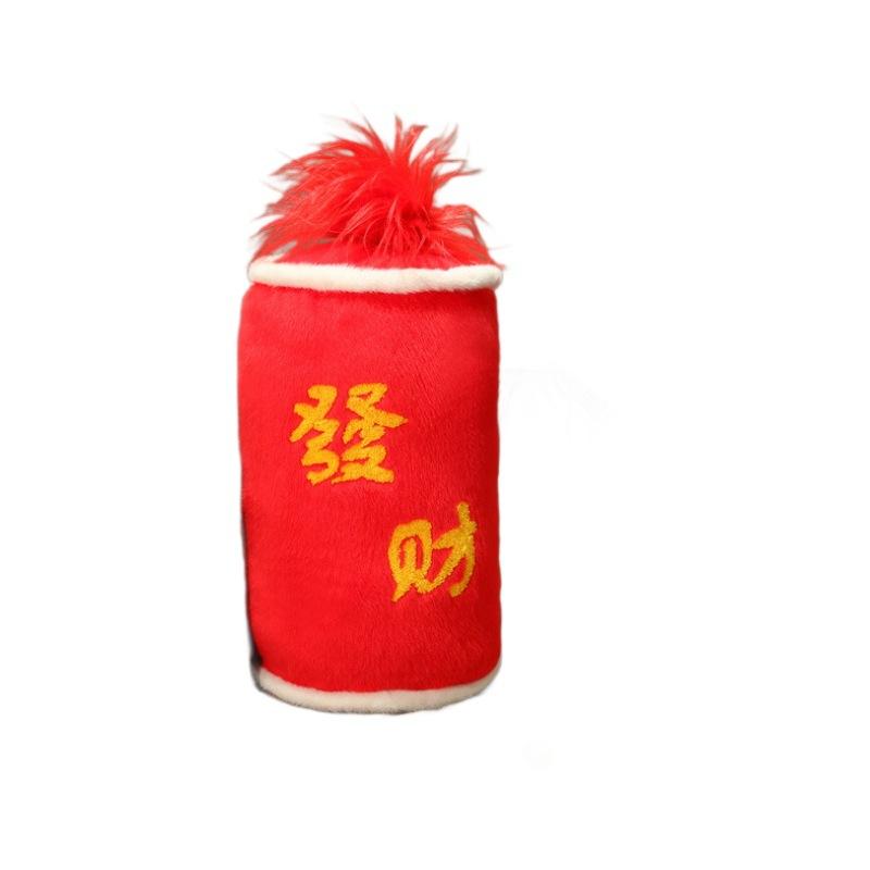 Red Simulated Firecracker Pillow New Year Fireworks Plush Toys Festive Pillow Toys Living Room Sofa Ornaments