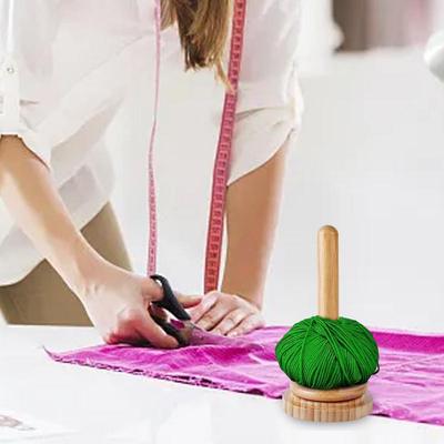 Stojak na przędzę Drewniany Ręczny Nawijarka do przędzy Dozownik Obrotowy Magazyn na kule przędzy Akcesoria do robienia na drutach do Cięcia Szycia Szydełkowania