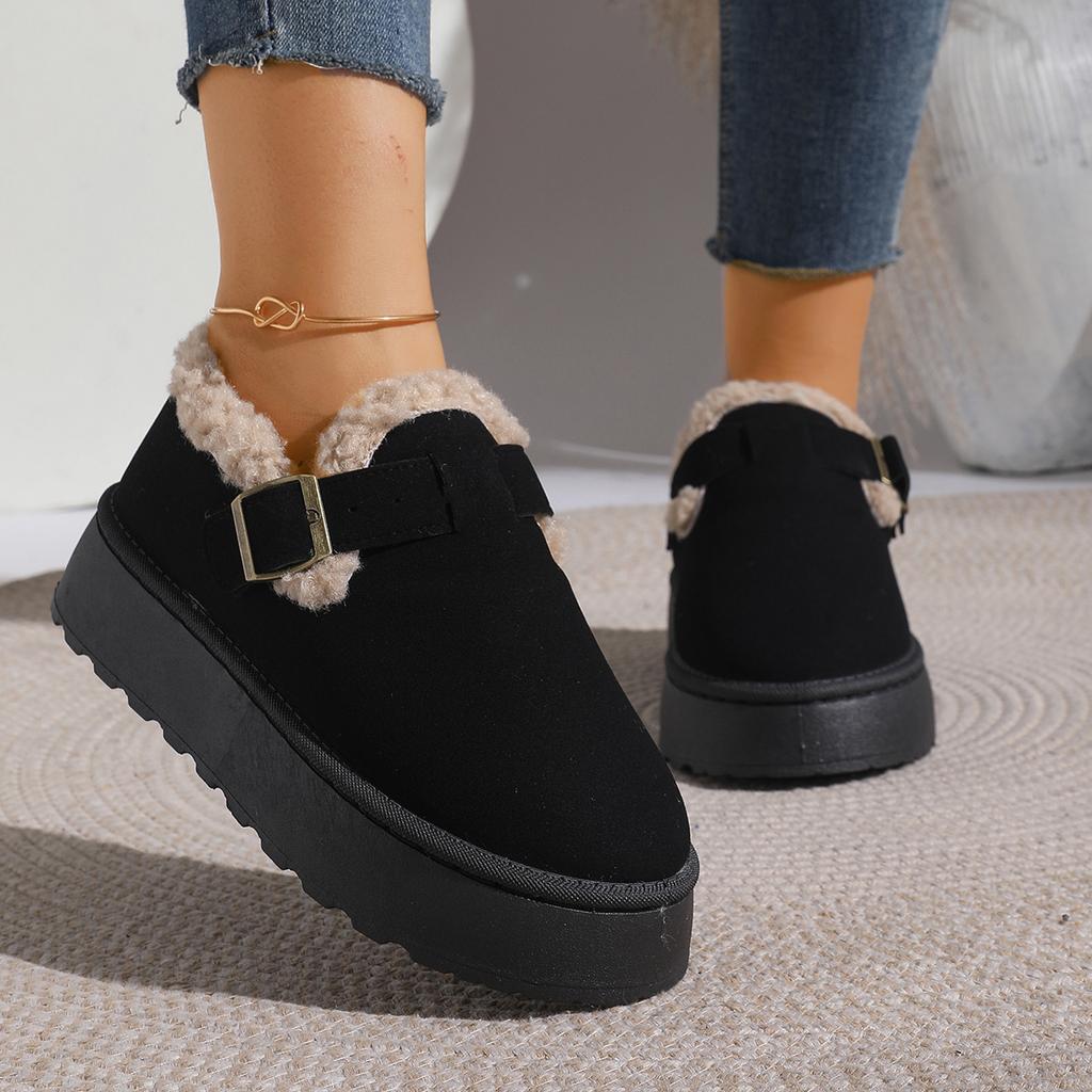 Fashion Women Snow Boots Lightweight Comfortable Platform Ankle Boots Women Autumn Winter Shallow Round Toe Casual Shoes for Women