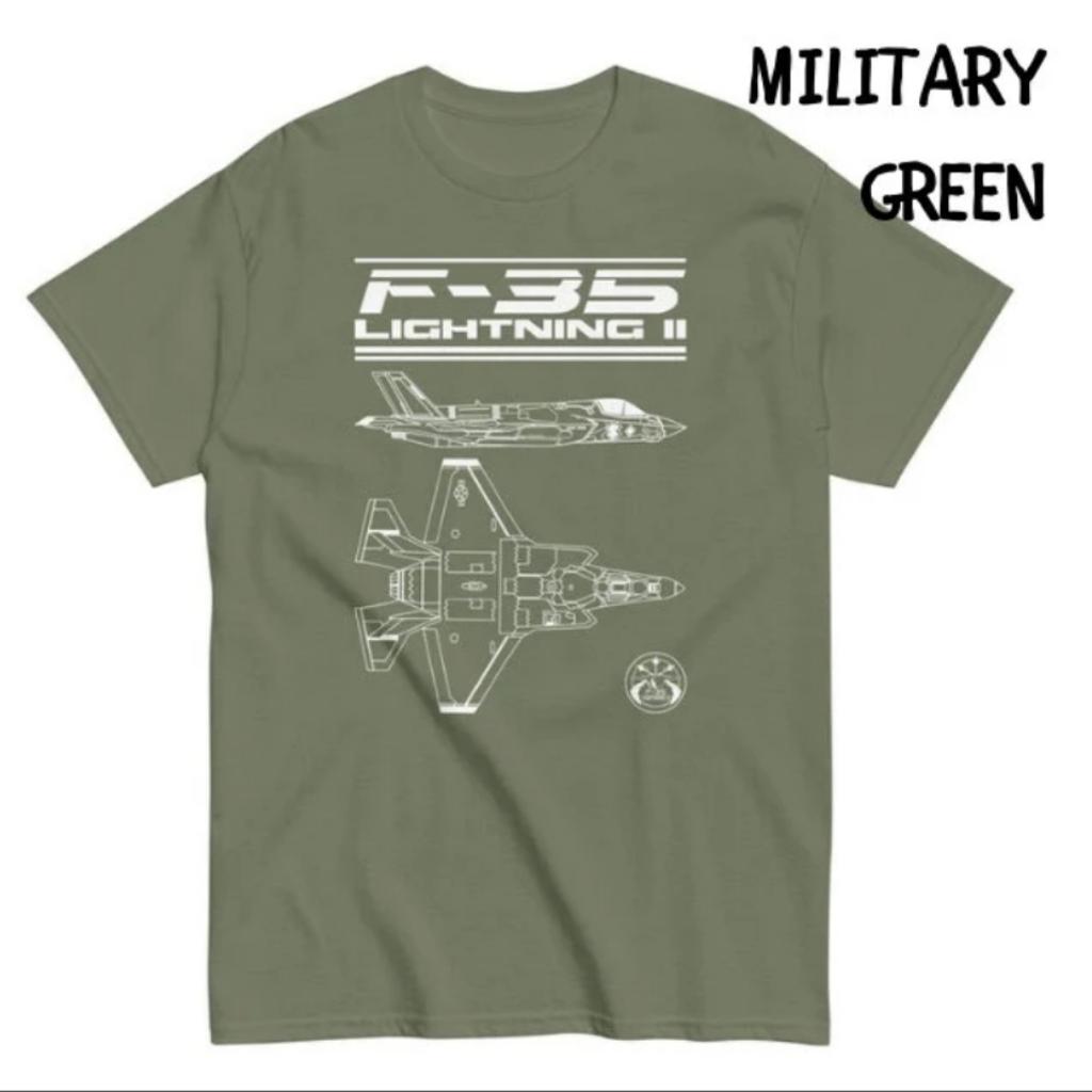 T-shirt Caccia Stealth F35 Lightning II 100% Cotone Girocollo Estiva Manica Corta Casual da Uomo Taglia S3XL
