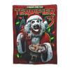 Terrifier 3 Christmas Blanket Velvet Spring/Autumn Halloween Clown Portable Thin Throw Blanket for Sofa Travel Bedspreads