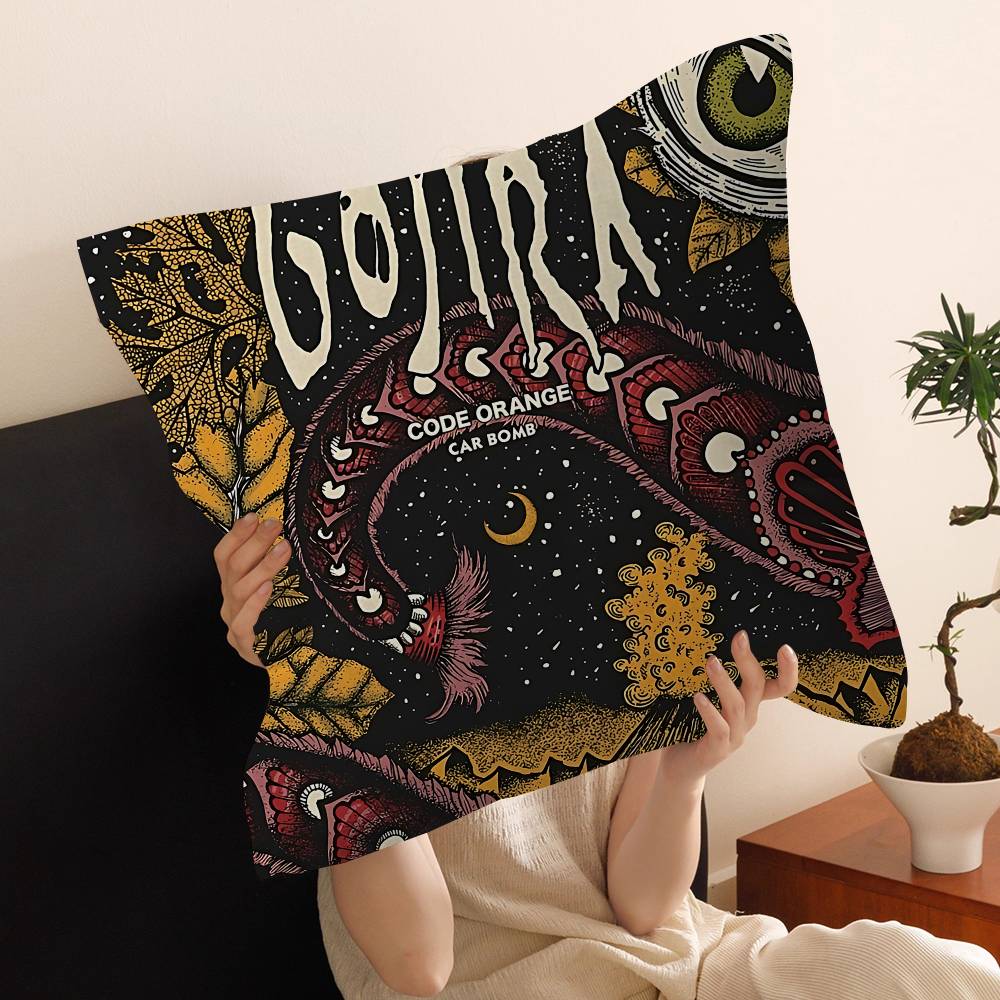 

GGojira Band Maple Design Cushion Cover Happy Autumn Harvest Decor Holiday Decorati Pillow Cover 30x30 cm