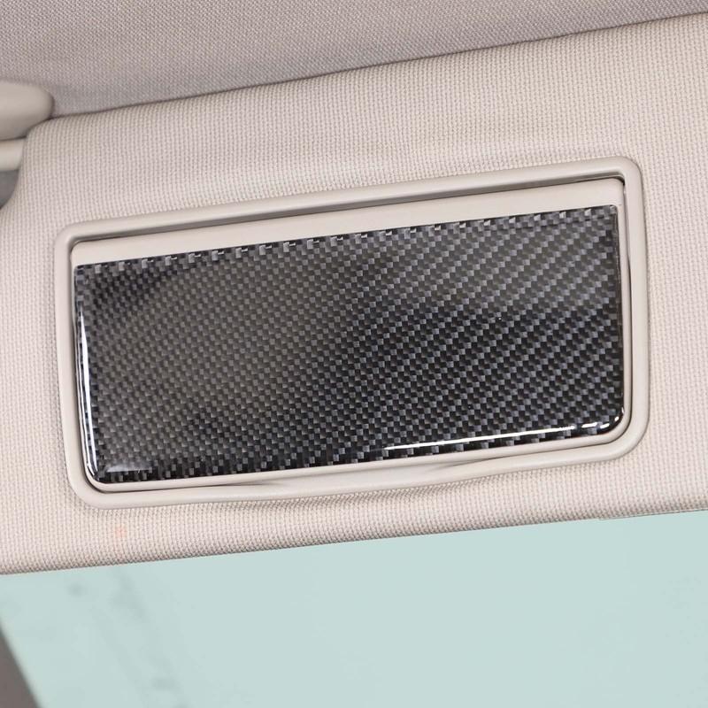 2x Soft Carbon Fiber Car Makeup Mirror Cover Decorative Stickers Suitable for Honda Odyssey RB1/RB2/RB3 2009-2014