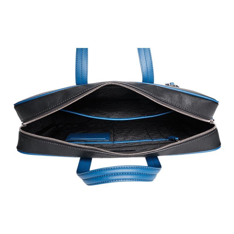 New BALLY Cow Leather Portable Crossbody Bag Shoulder Bag Large Size Men's Black 6303135