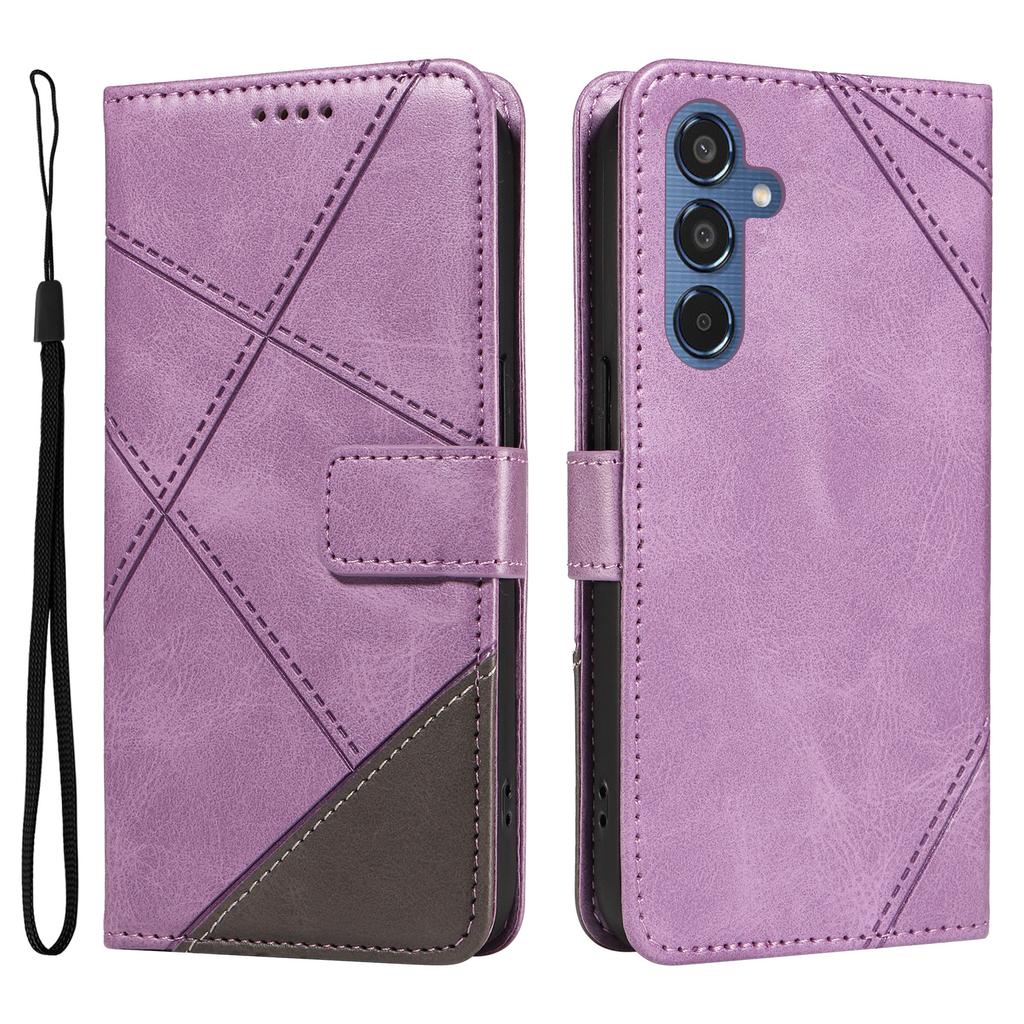 For Samsung Galaxy M35 5G Case Folding Stand Leather Geometric Wallet Phone Cover