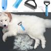 Pet Grooming Brush Stainless Steel Double-Sided Dog Hair Removal Brush Cat Hair Removal Comb Multi-Function Pet Grooming Tool