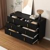 Elegant Sideboard with Modern Design, Chest of Drawers and Lots of Storage Space, Gold Handles