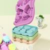 Kids Cartoon Popsicle Molds 6 Cavity Reusable Silicone Easy Release Fruit Shaped Ice Cream Maker