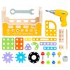 Childrens Wooden Puzzle Tool Car With Screw Nuts Set For Early Education And Development