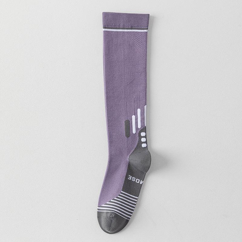 Sports Muscle Compression Socks, Women's Rope Skipping Pressure Calf Socks, Elastic Fitness Running, Autumn and Winter Long Stockings