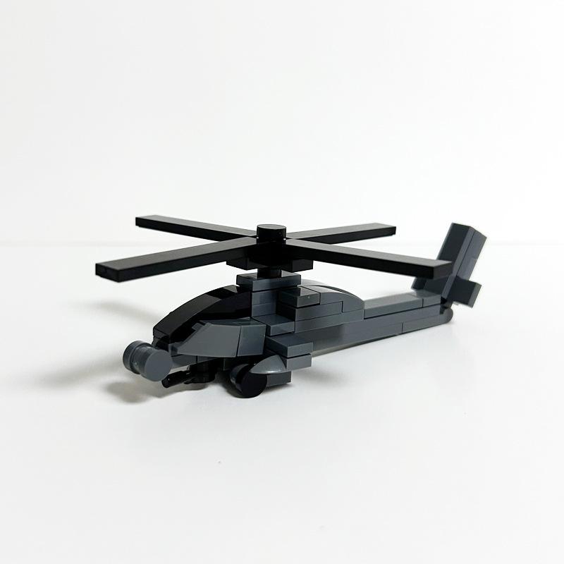 Black Hawk Helicopter Military Air Armed Fighter Model Assembled Toy Compatible