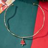 A Simple and Elegant Christmas Tree Pendant Collar Jewelry Zinc Alloy Enamel Christmas Tree Pendant Christmas Jewelry Gift