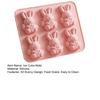 Easter Ice Cube Mold Food Grade Silicone 3D Bunny Shape Baking Mold Easy To Clean Dishwasher Safe Easter Party Supplies