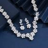 Bridal Zircon Personalized Luxury High-End Jewelry Evening Dress Necklace Earrings Set