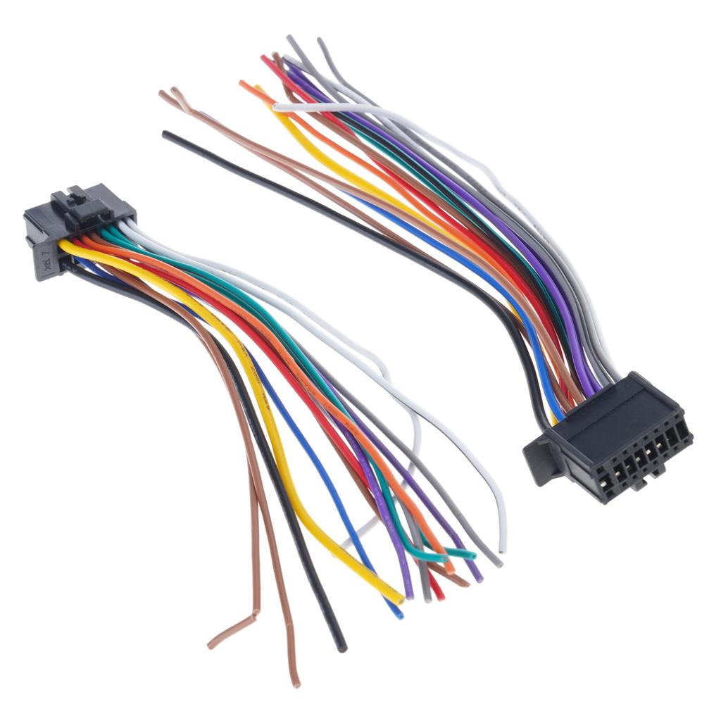16 Pin Plug Connect Wiring Harnesses Cable Radio Multimedias Player Car Sockets Modification