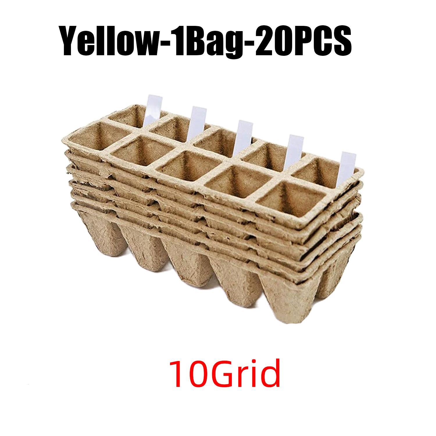 

10Grids Cell Nursery Pots for Seedling Starter Tray Biodegradable Pulp Seedling Cup Garden Plant Seedling Germination Tool