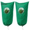 Winter Plant Shield for Garden Shrubs 2Pcs Freeze Protection Covers with Round Window, Frost Patio Gardens Zipper & Drawstring, Breathable Blanket
