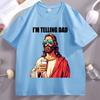 Funny Jesus T Shirt I'm Telling Dad T-shirt Father's Day Clothes Religious Dad Gift Christian Dad's Birthday Tee Streetwear Tops
