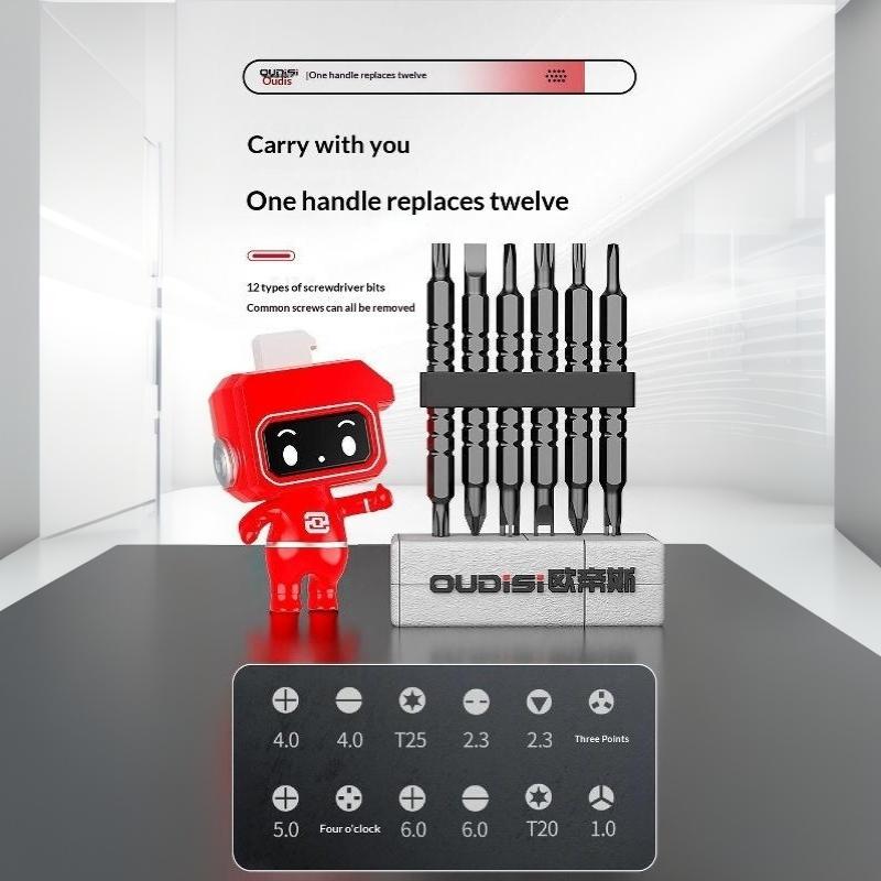 1 Set Screwdriver Ratchet Set, Multi-Functional Cross And Diagonal Use, Extendable, Mini , Household Manual Tool