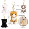 Sitting Cat Cat Plush Keychain Realistic Kitten Shape Cat Bag Charm  Backpack Accessories