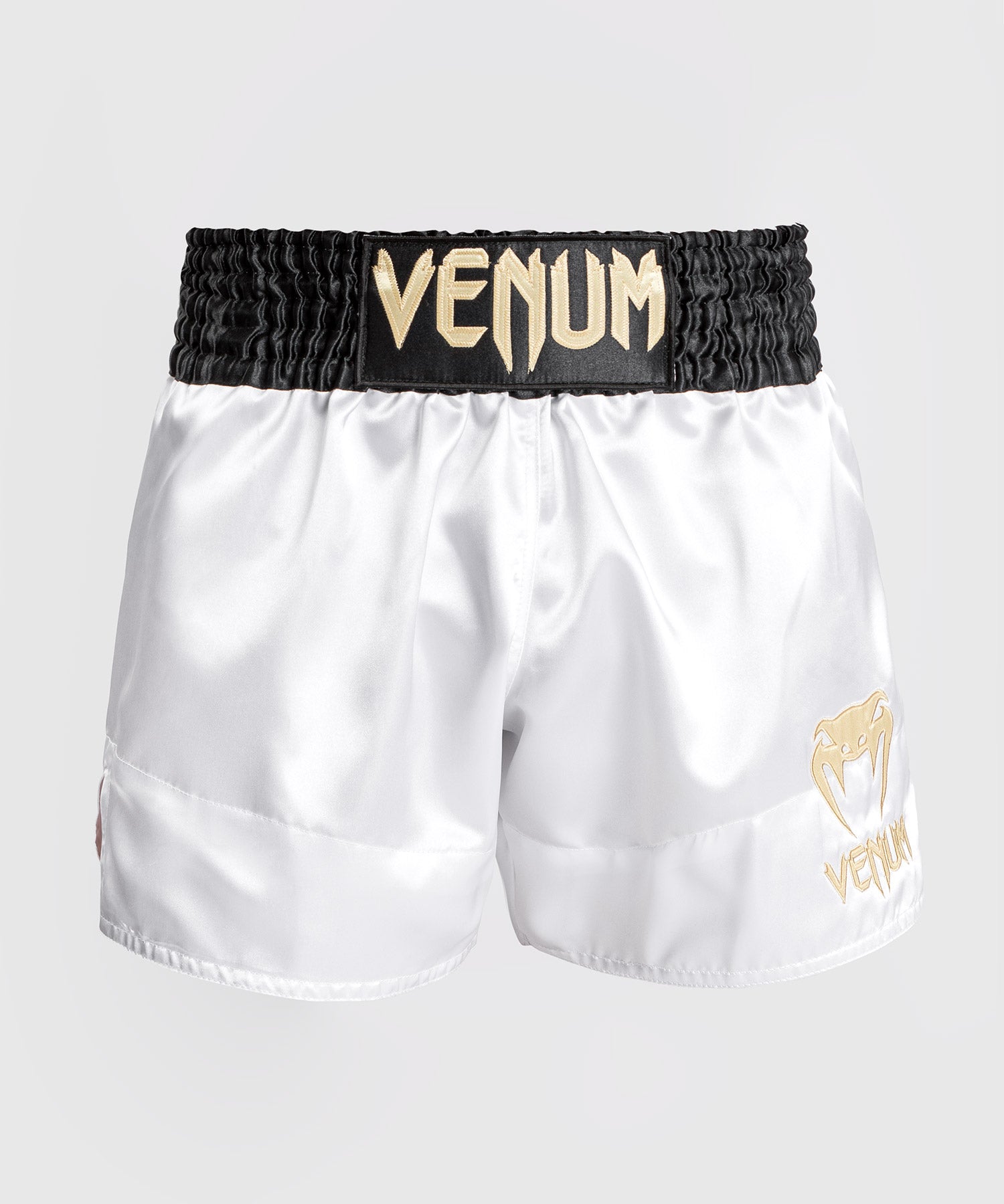 

Venum Classic Muay Thai Shorts - Black/White/Gold XS