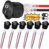 1-10Pcs 20mm Round Practical Joystick Switch SPST 2 Pin Snap-in ON-Off Toggle Switch Universal 12V for Car RV Boat