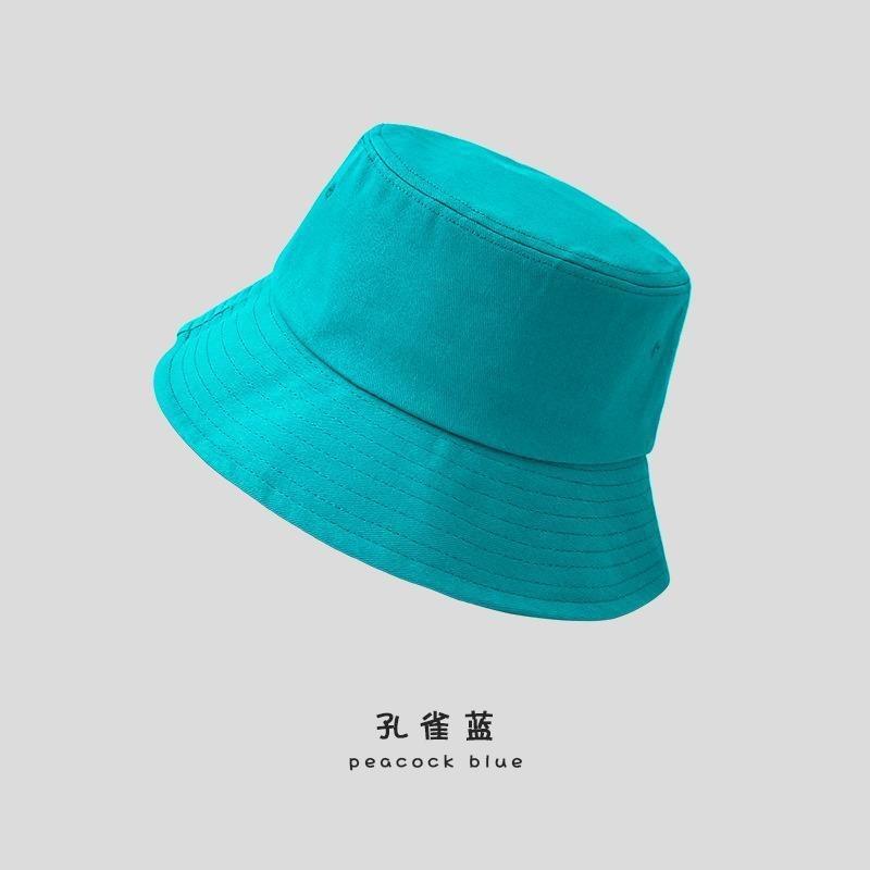 

Однотонная панама женская универсальная литературная весенне-летняя шляпа-ведро с легкими полями, солнцезащитная шляпа от солнца Adjustable павлин голубой