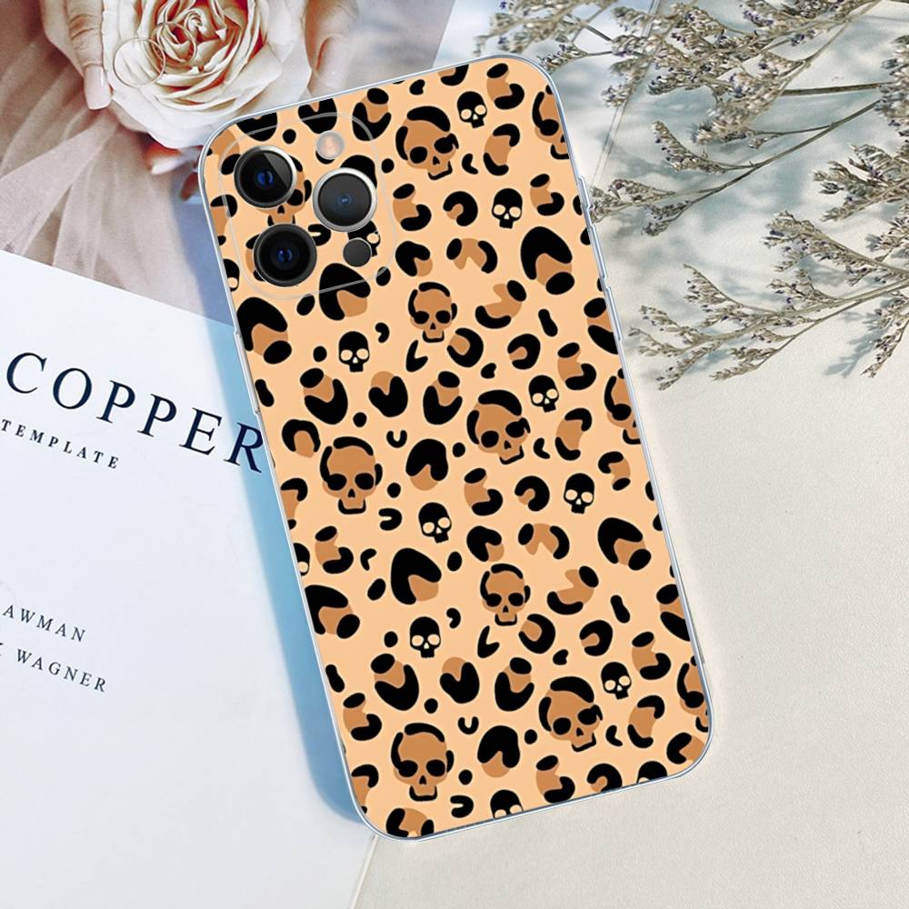 

Classic Leopard Cheetah For IPhone 17 16 15 14 13 12 11 Pro Max Plus Transparent Soft TPU Phone Cover iPhone 14 plus