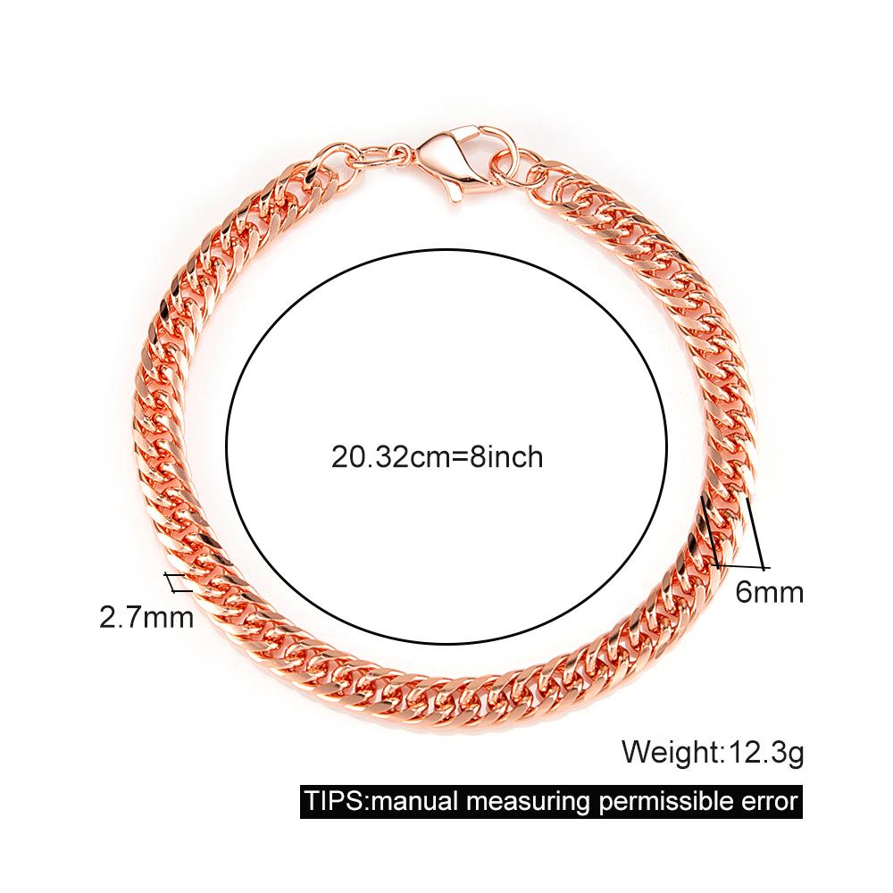 Reine Kupferarmbänder für Männer Frauen Verstellbare Cuban Link Kettenglied Hummerverschluss 6mm Breit Kratzfest Männlich 7-10.5 Zoll Schmuck