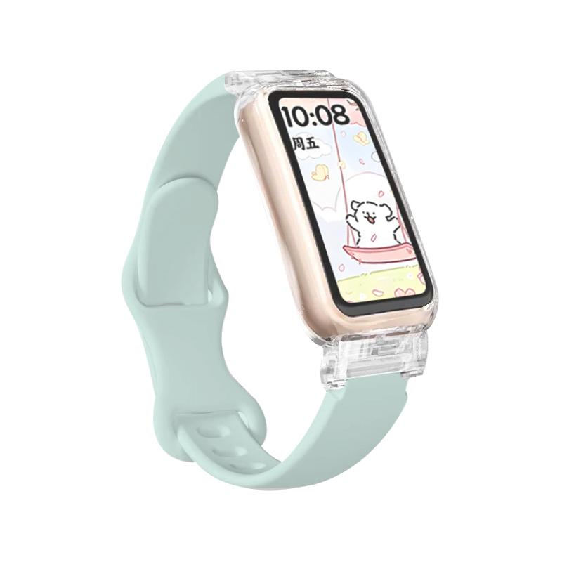 Transparente Hülle+Armband für Huawei Band 10/9/8 Zubehör Sport Silikonarmband pulseira correa für Huawei Band 10 9 NFC/8 NFC