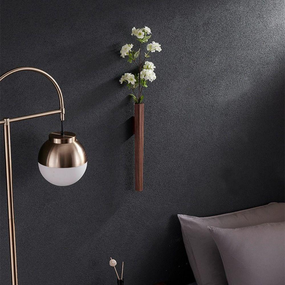 Multi-functional Wooden Vase Wall-mounted Wall Decoration Flower Inset Bottle Flower Vessels Home