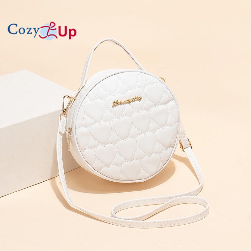 Cozy Up Lingge Bolsa redonda pequena para mulheres Nicho Bolsa transversal de um ombro