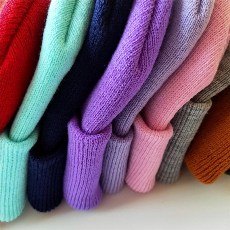 Solid Color Knitted Hat Harajuku Versatile Thin Wool Hat Autumn and Winter Bag Head Warm Melon Fur Hat Men's Cold Hat Women