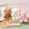 Peluches Peluche Petit Ours Porte-clés Animal Ours Couple Jouet Peluche Bouclée Poupée Assise Douce 10cm Ours Pendentif Sac
