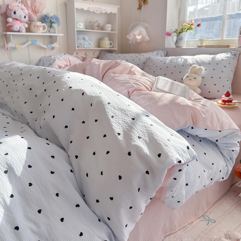 Pure Cotton Cloud Feel Double Layer Dormitory All Cotton Wood Cotton Quilt Cover Soft Breathable Durable Bedding Essential
