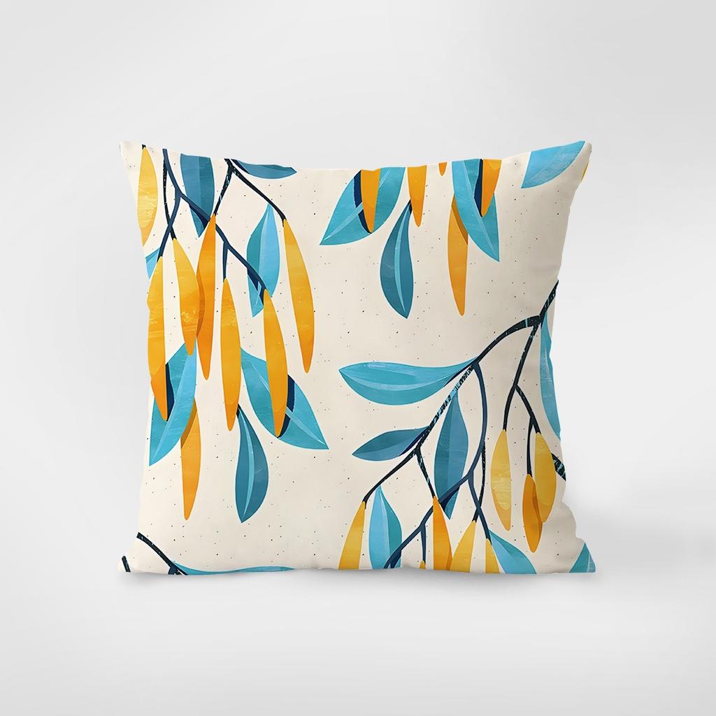 Simple Flower and Grass Pillowcase Dormitory Decoration Office Living Room Home Pillowcase