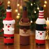 Christmas Wine Bottle Covers: Knitted Santa & Snowman Decorations for Holiday Dining