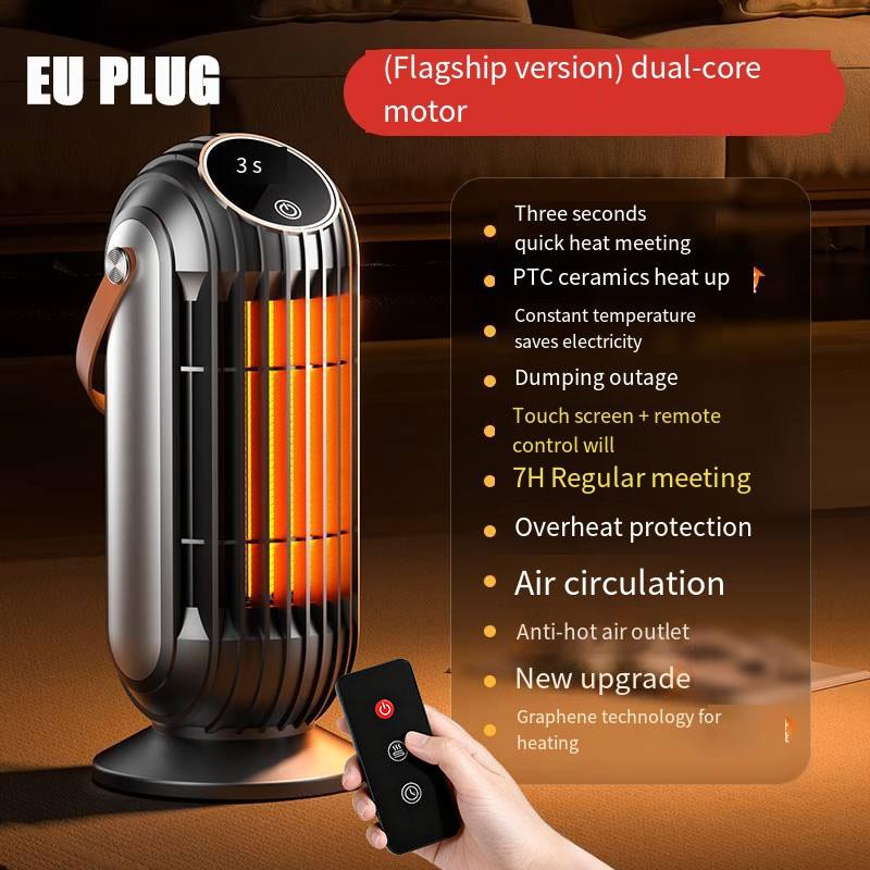 2000W 4 Heat Settings Intelligent Desktop Space Heater Powerful PTC Ceramic Fast Heating For Home Office Bedroom Use