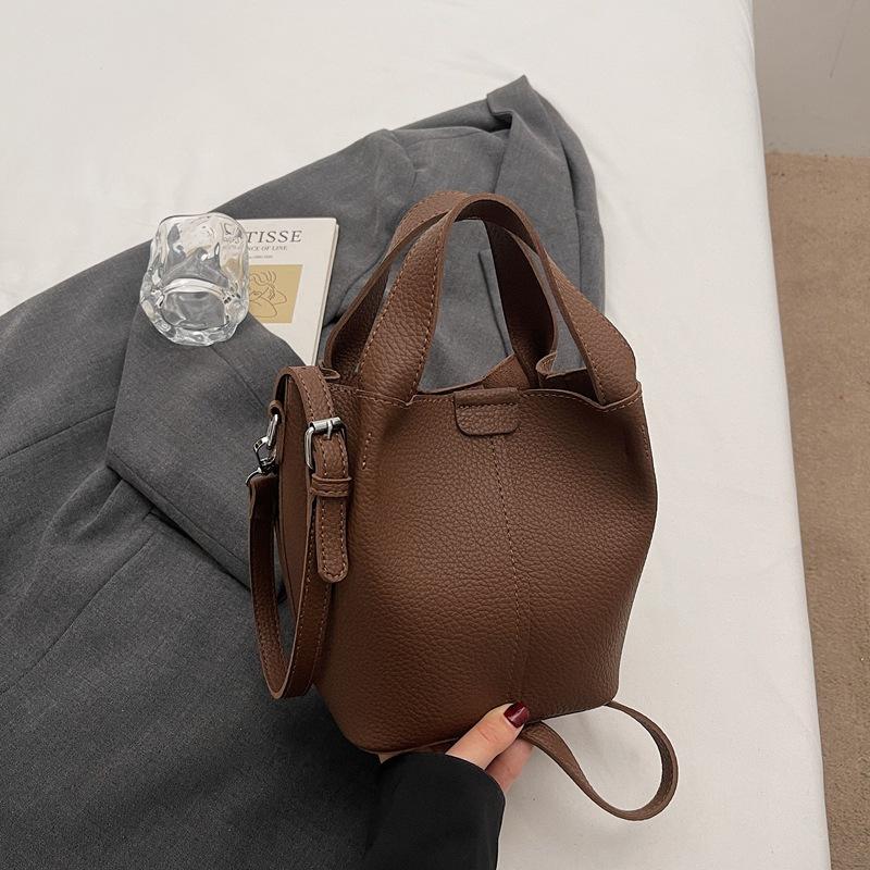 Měkká kožená taška Módní trendy barevně sladěná kabelka, Tote bag, Ležérní taška přes rameno