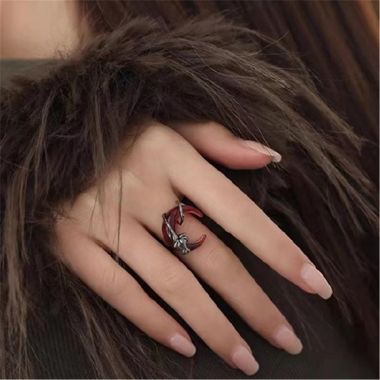 Versatile Crescent Ring Adjustable Size Open Ring Jewelry Handmade Statement Accessory for Everyday Wear and Event