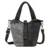 Borsa Secchiello in Denim Vintage per Bambini e Donne Borsa a Tracolla Casual di Design