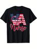 VA Nurse Suitable for Teen & - Unisex Themed Shirt with VA, Casual Round Neck Tee for Uniforms, Healthcare Apparel, Year
